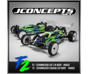 JConcepts F2 - Schumacher Cougar LD3 body w/ carpet | turf | dirt wing, light-weight 