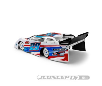 JConcepts L8 Night G3 speedway body, decked with rear spoiler (Fits – 1/10th late model vehicles)