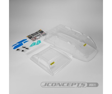 JConcepts L8 Night G3 speedway body, decked with rear spoiler, light-weight (Fits – 1/10th late model vehicles)