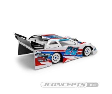JConcepts L8 Night G3 speedway body, decked with rear spoiler, light-weight (Fits – 1/10th late model vehicles)
