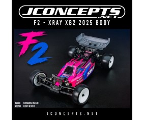 JConcepts F2 - XRAY XB2 2025 body w/ carpet | turf | dirt wing 
