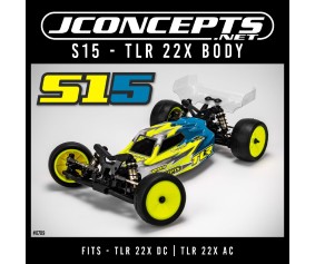 JConcepts S15 - TLR 22X body w/ carpet | turf | dirt wing – light-weight