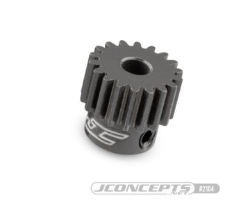JConcepts 48 pitch, 18T, SS machined aluminum pinion gear (Fits – applications which require 48 pitch pinion gear)