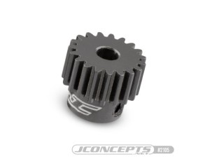 JConcepts 48 pitch, 19T, SS machined aluminum pinion gear (Fits – applications which require 48 pitch pinion gear)