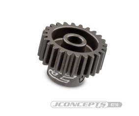 JConcepts 48 pitch, 24T, SS machined aluminum pinion gear (Fits – applications which require 48 pitch pinion gear)