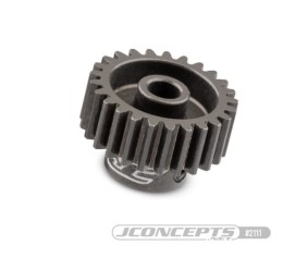 JConcepts 48 pitch, 25T, SS machined aluminum pinion gear (Fits – applications which require 48 pitch pinion gear)