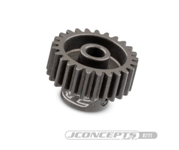 JConcepts 48 pitch, 25T, SS machined aluminum pinion gear (Fits – applications which require 48 pitch pinion gear)