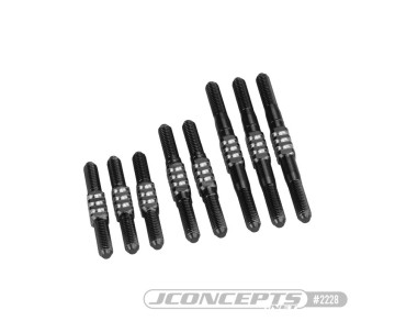 Jconcepts RC10 Classic Fin titanium turnbuckle set, Stealth black - 7pc