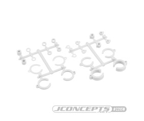 JConcepts Big Bore Shock Limiter, Up-Travel Kit, 24 pc - White (Fits 3.0 And 3.5mm Shock Shafts)