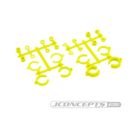 JConcepts Big Bore Shock Limiter, Up-Travel Kit, 24 pc - Yellow (Fits 3.0 And 3.5mm Shock Shafts)