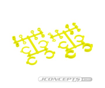 JConcepts Big Bore Shock Limiter, Up-Travel Kit, 24 pc - Yellow (Fits 3.0 And 3.5mm Shock Shafts)