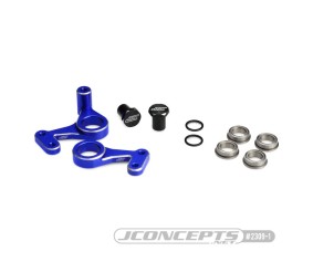 JConcepts RC10 aluminum steering bell-crank set - blue