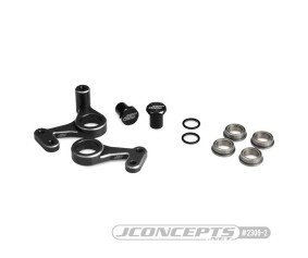 JConcepts RC10 aluminum steering bell-crank set - black