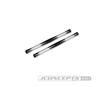 JConcepts RC10 diamond nose brace tubes, black - 2pc.