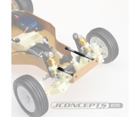 JConcepts RC10 diamond nose brace tubes, black - 2pc.