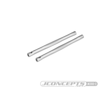 JConcepts RC10 diamond nose brace tubes, silver - 2pc.