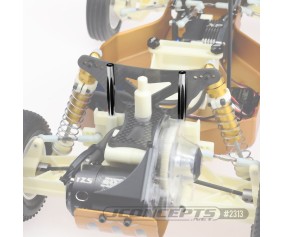 JConcepts RC10 diamond wing tubes, black - 2pc.