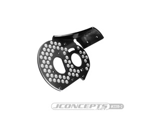JConcepts RC10 aluminum rear motor plate - honeycomb - black