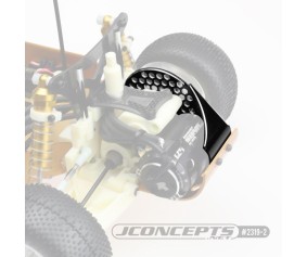 JConcepts RC10 aluminum rear motor plate - honeycomb - black