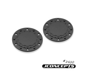 JConcepts Tribute Wheel, Planetary Cap - Aluminum, Black Anodized - 2pc