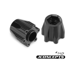 JConcepts Tribute Wheel, Aluminum 12mm Hex Wheel Adaptor, Black Anodized - 25mm Offset - 2pc