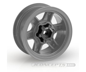 JConcepts Tribute wheel, aluminum 12mm hex wheel adaptor, black anodized - 11mm offset - 2pc.