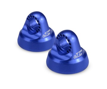 JConcepts Fin, 12mm V2 Shock Cap (Blue)(2) B5, B5M, T5M, SC5M, B6, B6D