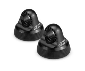 JConcepts Fin, 12mm V2 Shock Cap (Black)(2) B5, B5M, T5M, SC5M, B6, B6D