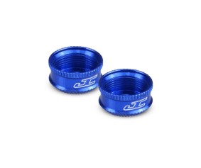 JConcepts Fin, VCS3 Shock Bottom Cap (Blue)(2) Compatible with Team Associated 13mm shocks