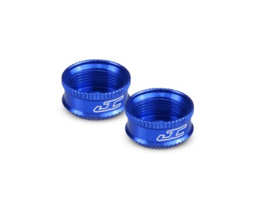 JConcepts Fin, VCS3 Shock Bottom Cap (Blue)(2) Compatible with Team Associated 13mm shocks