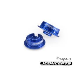 JConcepts Fin, Shock 0mm Offset Spring Cup (B6/B6D) (Blue)