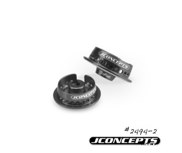 JConcepts Fin, Shock 0mm Offset Spring Cup (B6/B6D) (Black)