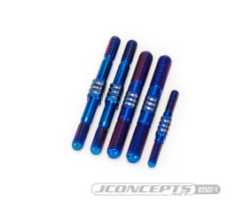 JConcepts RC8B4.1 Fin Titanium turnbuckle set - burnt blue, 5pc.