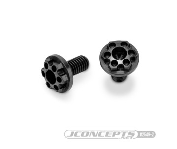 JConcepts Titanium, Finnisher 3x6mm motor screws, black - 2pc 