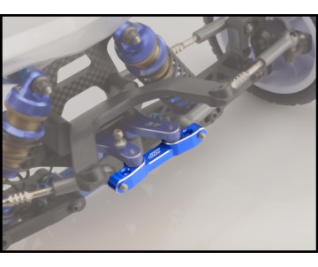 JConcepts B6.2 | B6.3 Aluminum steering rack - black (Fits - B6 | B6D | B6.1 | B6.2 | B6.3)