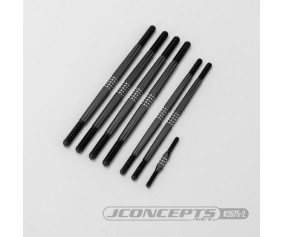 JConcepts Tekno NT48 2.0 Fin Titanium turnbuckle set, stealth black - 7pc (Fits – Tekno NT48 2.0 | ET48)