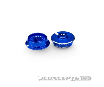 JConcepts Fin, 13mm Spring Cup, 0mm Off-Set Fits Team Associated 13mm Spring - Blue