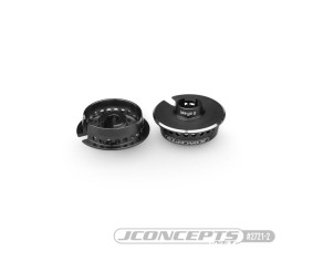 JConcepts Fin, 13mm Spring Cup, 0mm Off-Set Fits Team Associated 13mm Spring - Black