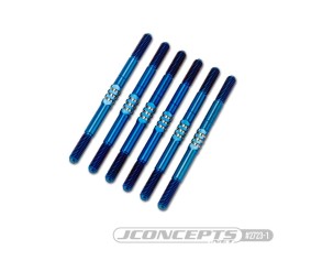 JConcepts XRAY XB2 2024 3.5 x 55mm Fin Titanium turnbuckle set, 6pc. – burnt blue 