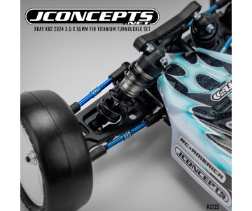 JConcepts XRAY XB2 2024 3.5 x 55mm Fin Titanium turnbuckle set, 6pc. – stealth black 