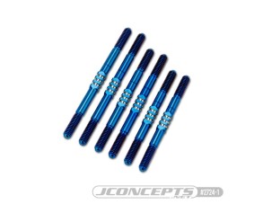 JConcepts XRAY XB4 2024 Fin Titanium turnbuckle set, 6pc. – burnt blue 
