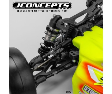 JConcepts XRAY XB4 2024 Fin Titanium turnbuckle set, 6pc. – burnt blue 