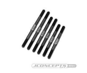 JConcepts XRAY XB4 2024 Fin Titanium turnbuckle set, 6pc. – stealth black 