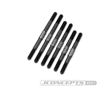 JConcepts XRAY XB4 2024 Fin Titanium turnbuckle set, 6pc. – stealth black 