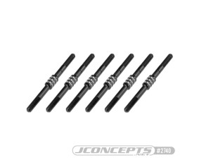 JConcepts B6.3 Fin Titanium turnbuckle set - black, 6pc. (Fits - B6 gen models)