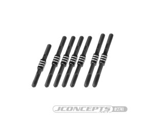 JConcepts B74.1 Fin Titanium turnbuckle set - black, 7pc. (Fits - B74 | B74.1)