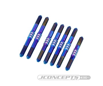 JConcepts B74.2, 3.5mm Fin Titanium Turnbuckle Set, Blue - 7pc (Fits Team Associated B74.1, B74.2)