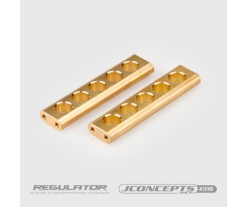 JConcepts Regulator Brass Horizonal Chassis Member - 2pc Fits JConcepts Regulator Chassis Conversion
