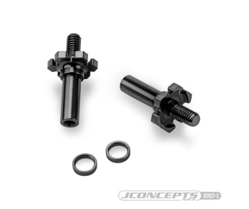 JConcepts - adjustable RC10B7 | RC10B7D titanium front axle, 2pc - stealth black 