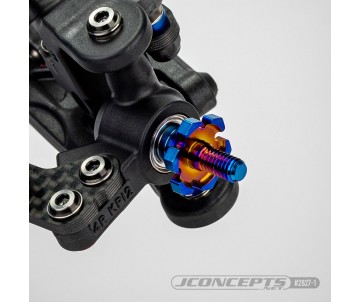 JConcepts - adjustable RC10B7 | RC10B7D titanium front axle, 2pc - stealth black 
